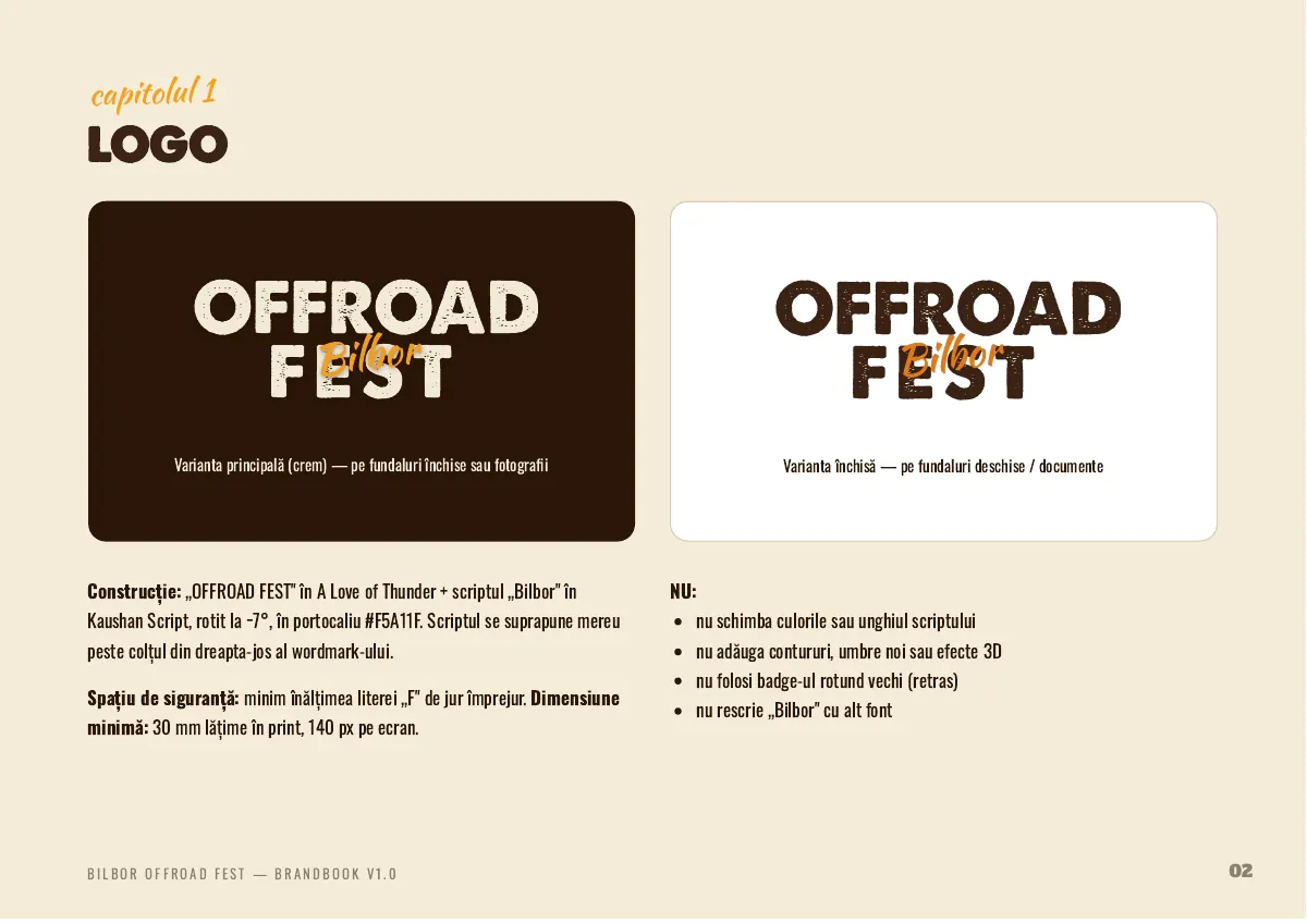 Bilbor Offroad Fest, din brandbook 2