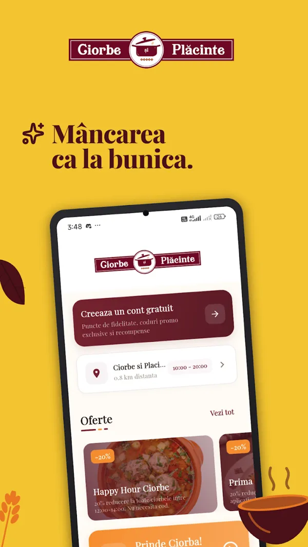 Ciorbe și Plăcinte app, from the app 1
