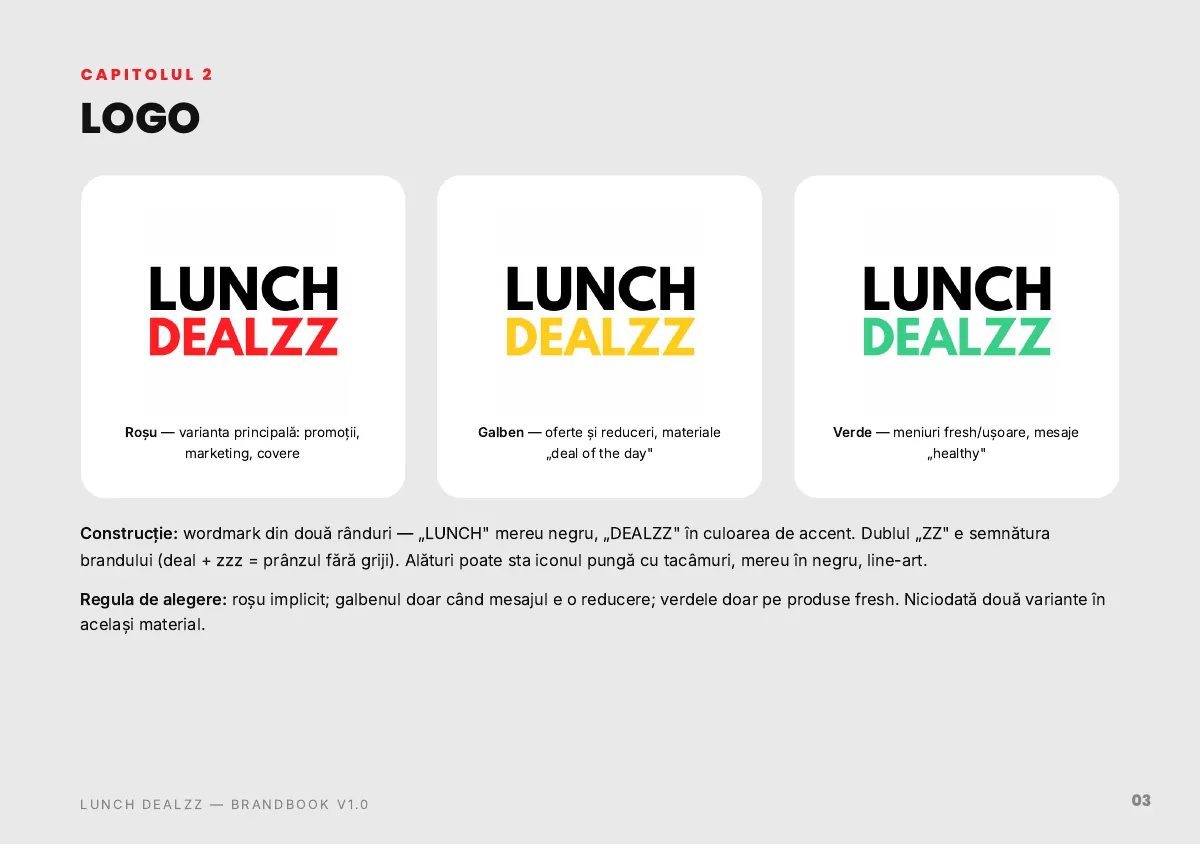 Lunch Dealzz, din brandbook 2
