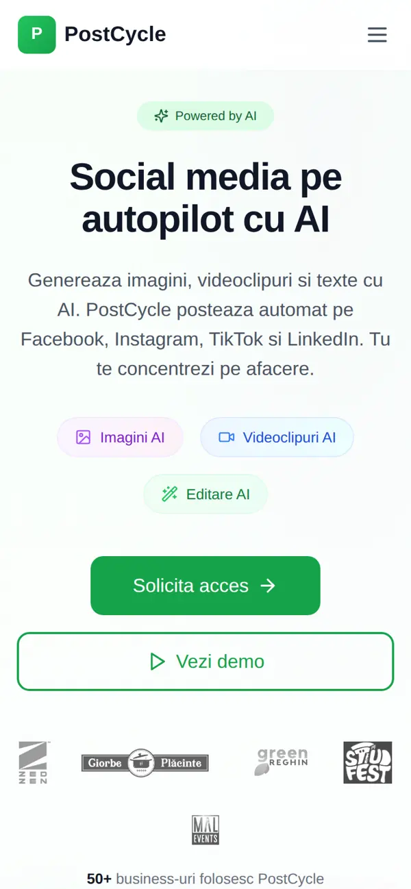 PostCycle on a phone