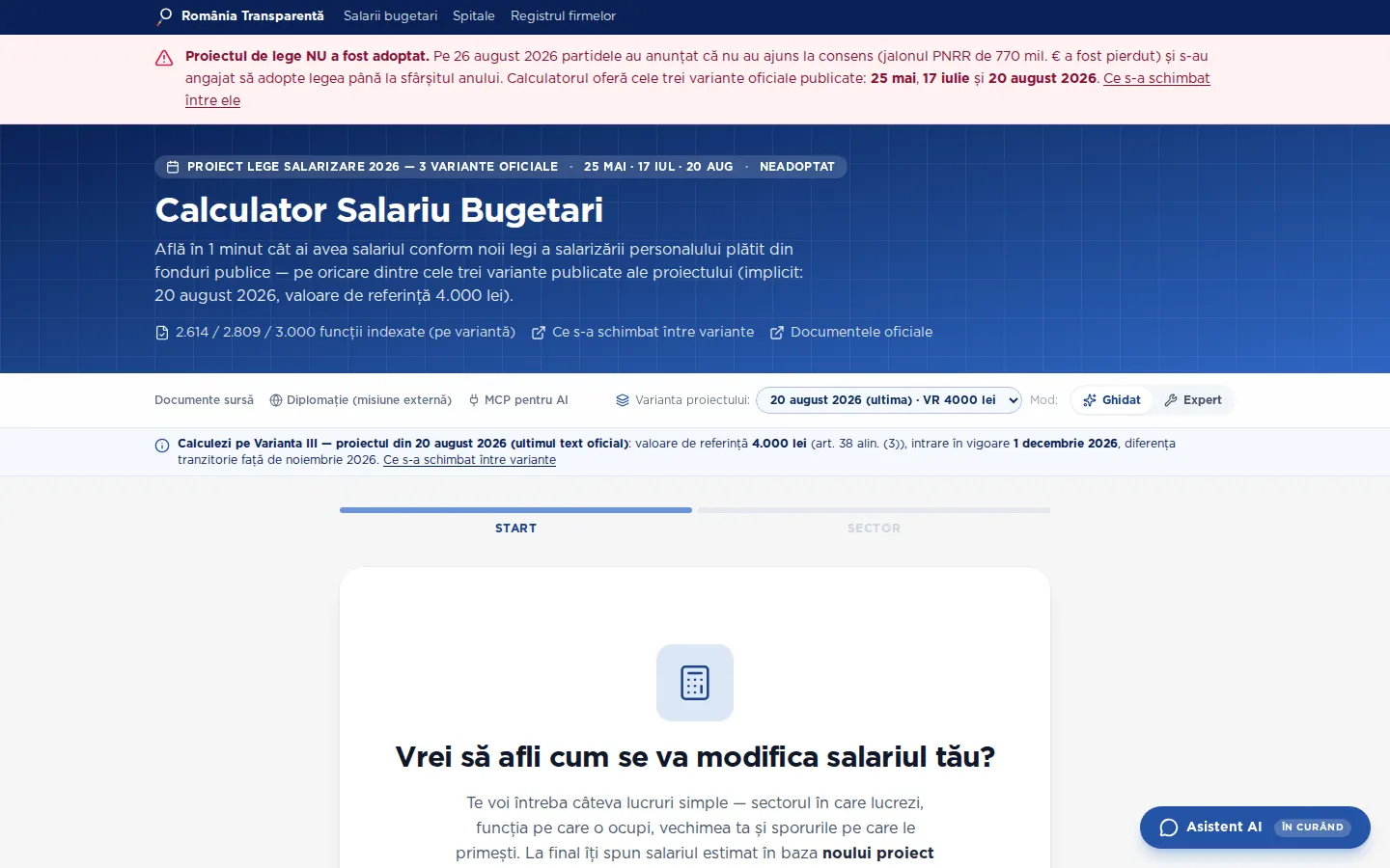 Public-sector salary calculator